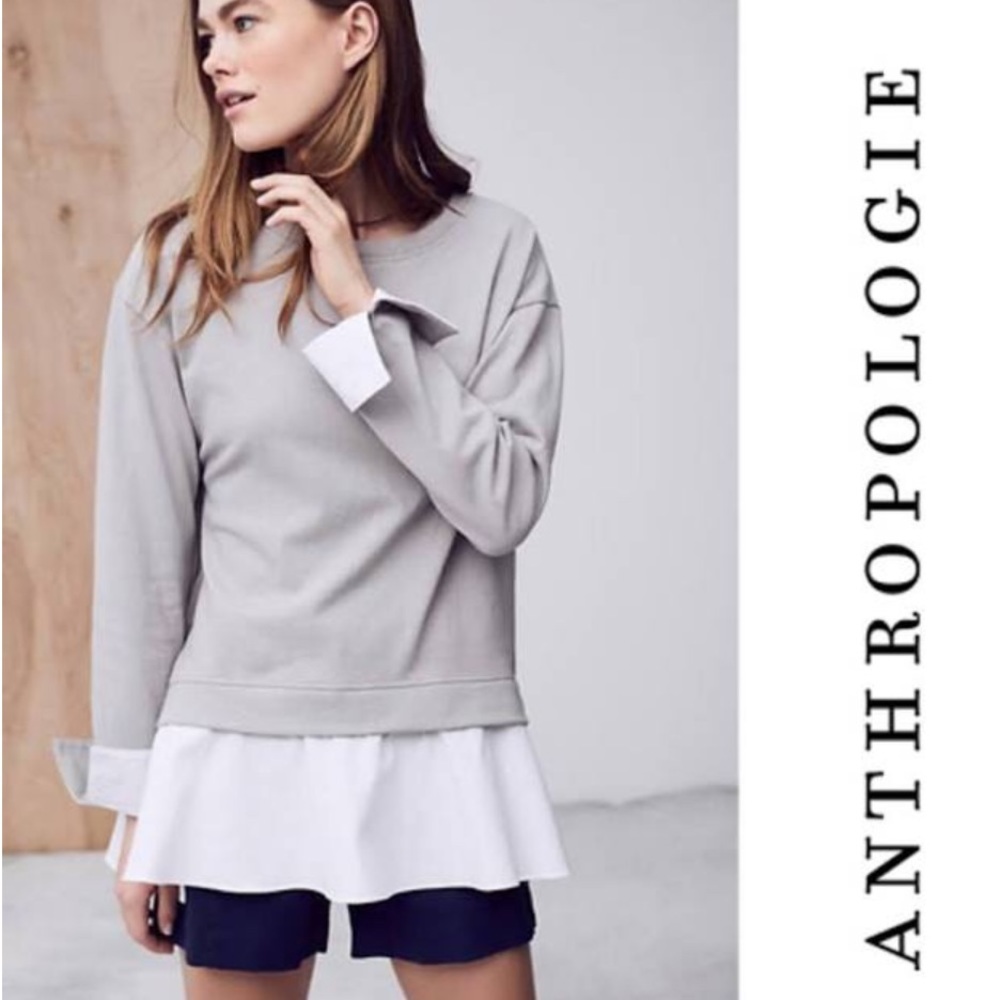 Eri + Ali layered poplin sweater